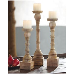 S/3 Turned Candlesticks