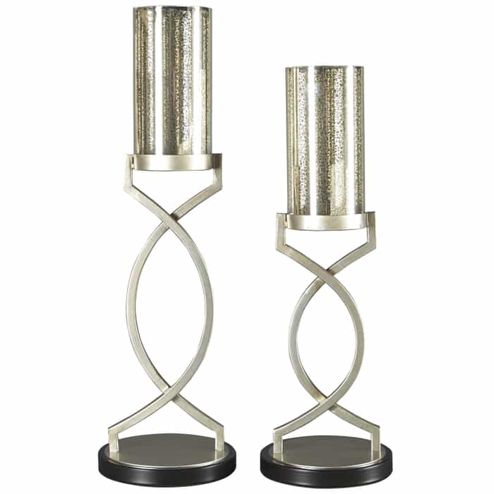 S/2 Silver Candle Holders