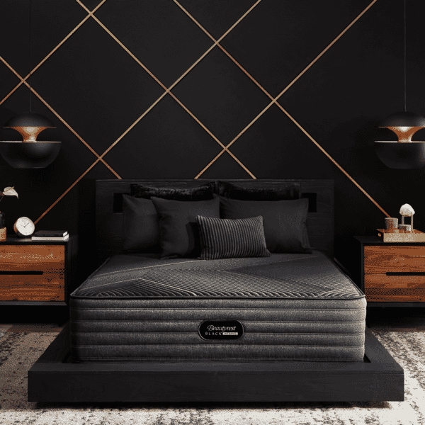 Lifestyle image of the Beautyrest Black hybrid mattress
