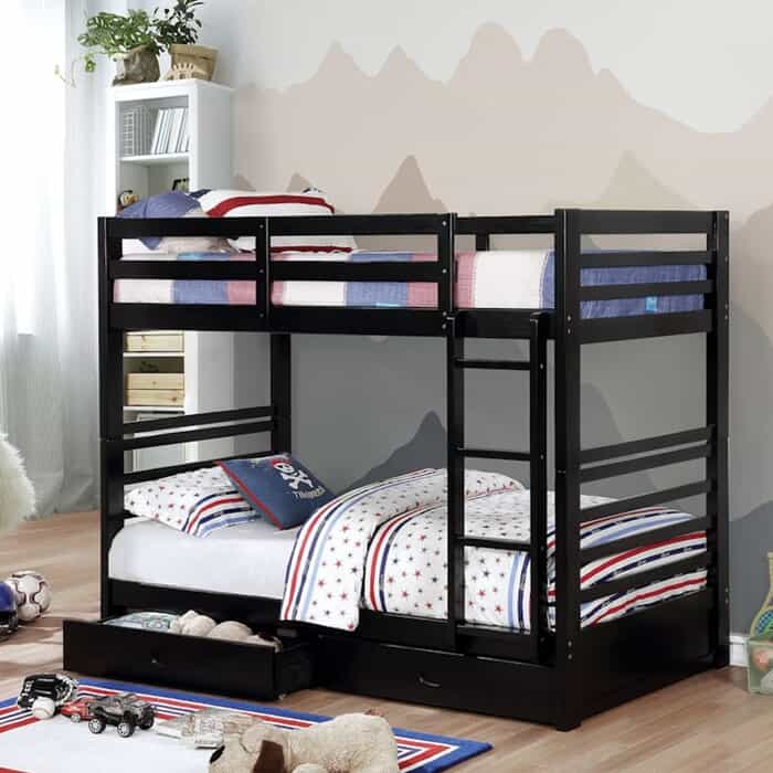 Bailey Twin / Twin Black Bunk Bed